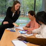 Weiterbildung Frauen sitzen am Tisch